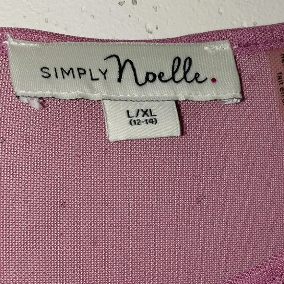 Simply Noelle‎ L/XL pink asymmetric tunic - Picture 3 of 5